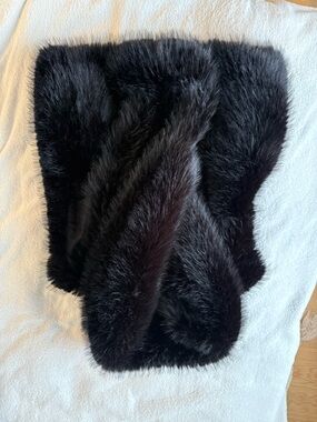 Zara Black Faux-Fur Trim Collar